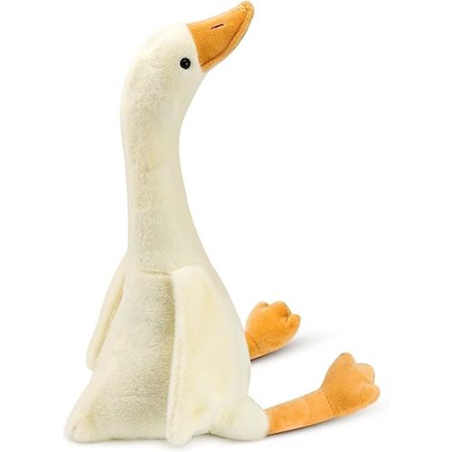 14" Swan Stuffed Animal, Soft Smooth Goose Plush Stuff Toy Gifts for Child Boys Girls (White)