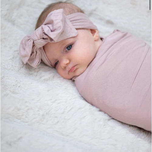 Baby Swaddle Set: Mauve