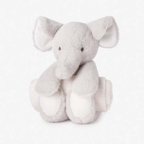 Elephant Bedtime Huggie Plush Toy with Blanket GRAY / O/S