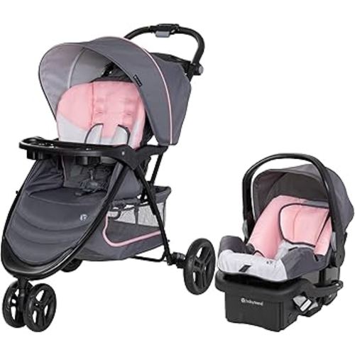 Baby Trend EZ Ride Travel System with EZ-Lift™ Infant Car Seat, Dash Pink