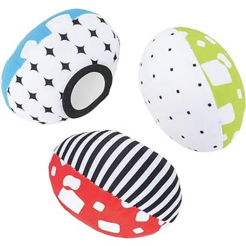 The MamaRoo Replacement Balls (for Mamaroo Swing) Offer More Interaction and Reversible Ball Options to Complement The Multi-Coloured MamaRoo Cradle in a Set of 3 Balls