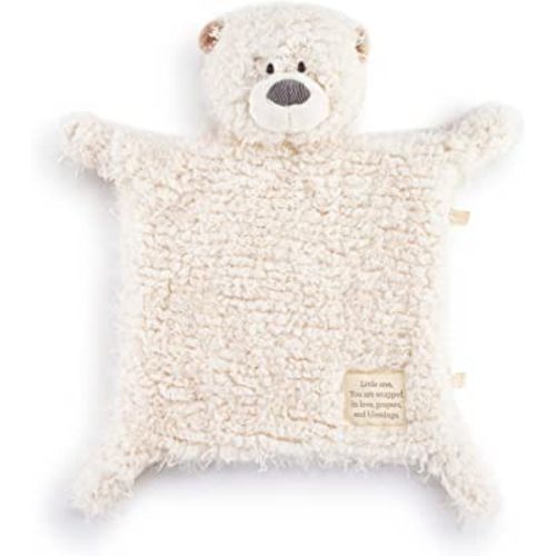 DEMDACO Wrapped in Prayer Cream Color and Brown 12 x 9 Inch Children's Stuffed Animal Blankie Bear