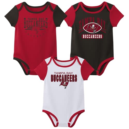 Outerstuff NFL Teams Newborn Baby and Infant Short Sleeve Bodysuit Variety 3-Pack (0-18m)