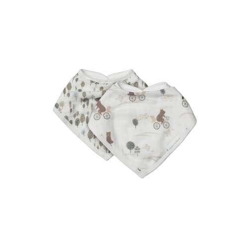 Bandana Bib Set - 2 Pack - Bears on Bikes