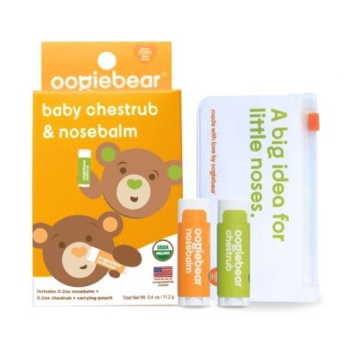 oogiebear Organic Mini Nosebalm and Chestrub Baby Care Kit