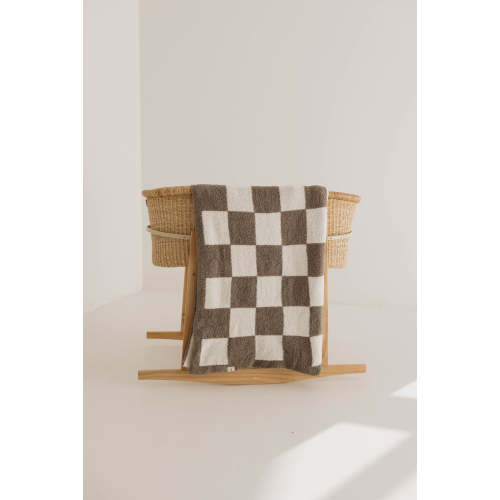 Plush Blanket | Mushroom Checkerboard