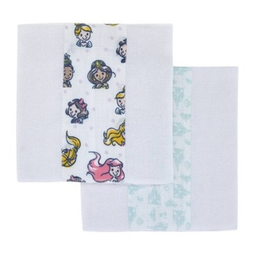 Disney Princess 100% Cotton Muslin Burp Cloths - 2pk