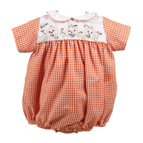 Proper Peony Baby Boys Halloween Jack O'Lantern Bubble - Orange – Best Dressed Child