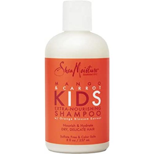 SheaMoisture Extra-Nourishing Shampoo hair care for Kids Mango Carrot with Shea Butter 8 oz