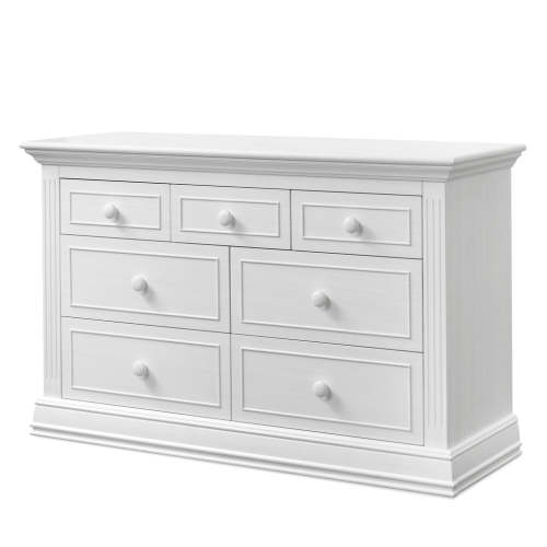 Sorelle Furniture Providence 7-Drawer Double Dresser in Vintage White