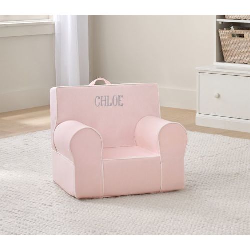 Anywhere Chair®, Pearl w/ White Piping Twill Slipcover Only