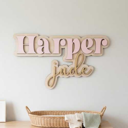 Custom Wood Name Sign | Girls Nursery Decor