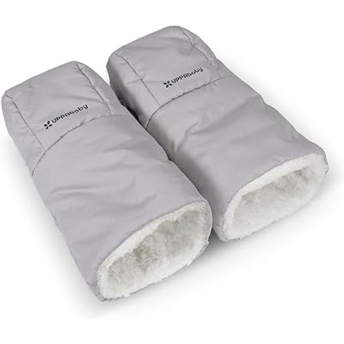 UPPAbaby CozyHandmuff/Easily Attaches to Stroller Handlebars/Ultra-Plush, Weather-Proof Hand Protection/Stella (Grey)