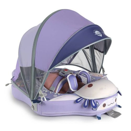 Mambobaby Sunny Navigator Baby Pool Float with Canopy-Coral Pink