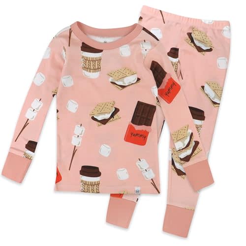 HonestBaby Multipack 2-Piece Pajamas Sleepwear Pjs 100% Organic Cotton for Infant Baby and Toddler Girls