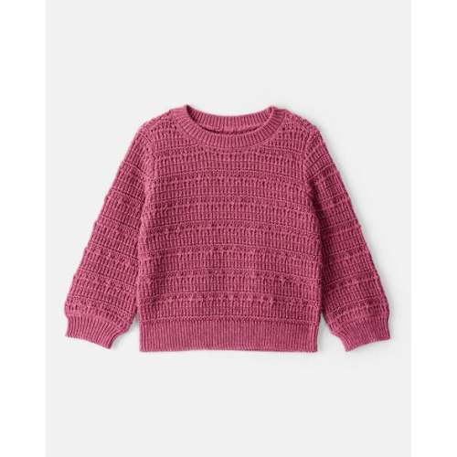 Baby Girl Long-Sleeve Sweater - Pink - OshKosh | Carter's