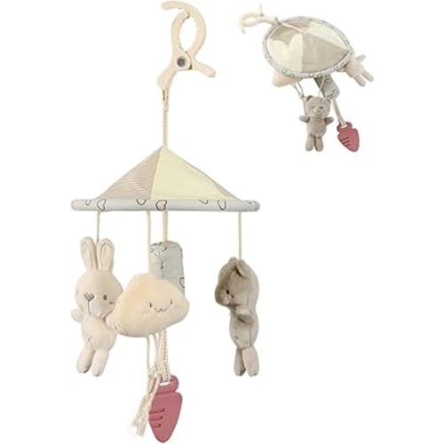 Stroller Toys Crib Mobile Baby Sensory Toys Car Seat Toys Hanging 0-6 Months Baby Toys Newborn Toys Cradle Toys Soft Sound Wind Chimes Adjustable Clips Cute Animals