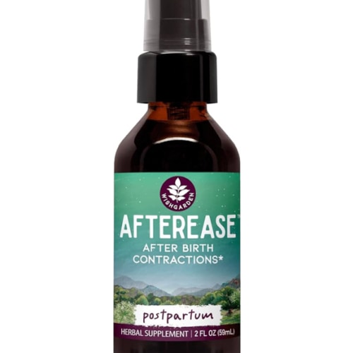 WishGarden Herbs AfterEase for After Birth Contractions - All-Natural Herbal Supplement with Cramp Bark & Black Haw Bark Soothes Afterbirth Contractions & Uterine Cramping, Postpartum Essentials, 2oz
