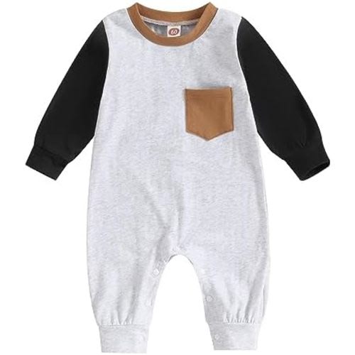 Casual Fall Winter Clothes Infant Baby Boy Long Sleeve Romper Jumpsuit Playsuit One Piece Outfit