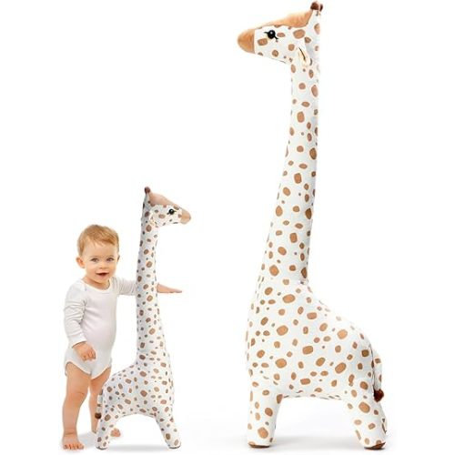 Giraffe Stuffed Animal, 100cm/39in Standing Plush Giraffe Toys, PP Cotton Giraffe Pillow, Soft Giraffe Toy for Boys, Girls, Kids