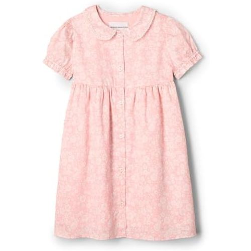 Amazon Essentials x Sofia Grainge Toddlers and Baby Girls' Cotton Sateen Dress with Collar