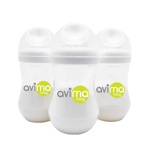 Avima Baby Bottles — 9 oz. Wide Neck, Medium Flow (Set of 3)