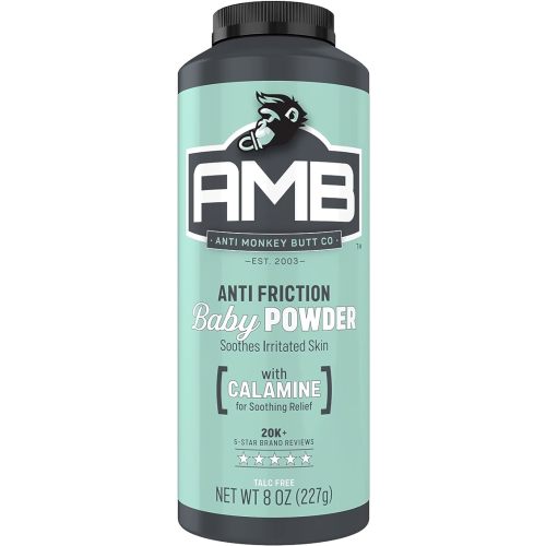 Anti Monkey Butt Baby Powder, Cornstarch Baby Powder Prevents Diaper Rash, Talc-Free Hypoallergenic Formula with Calamine, Anti Chafing and Anti Itch, HSA/FSA Approved, 8 oz