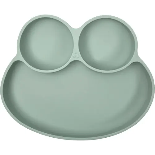 Abiie Octopod Frog Silicone Plates with Suction - (Sage Green)