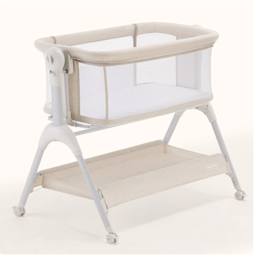 HARPPA Cuddly Sway | 3-in-1 Rocking Baby Bassinet & Bedside Sleeper for Newborns with Mattress for Reflux | Attaches to Bed, Adjustable Heights, Non-Toxic & CPSC Certified | Sturdy Frame, Portable Wheels, Tool-Free Setup, Gentle Rocking | Perfect for Newb