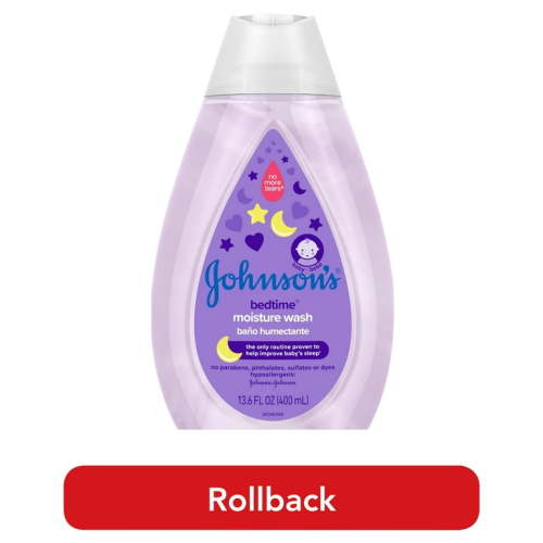 Johnson's Bedtime Tear-Free Moisture Bath Body Wash for Baby and Toddler with Soothing Aromas, 13.6 oz