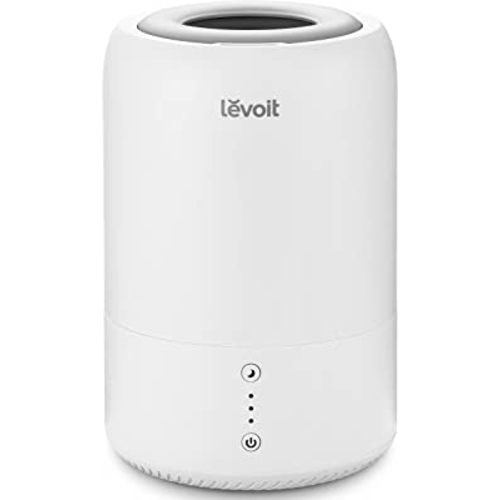 LEVOIT Humidifiers for Baby Bedroom Top Fill Cool Mist for Kids Nursery, Plants with Essential Oil, Built-in Smart Sensor Provides Consistent Humidity, Ultra Quiet Operation, 1.8L, White