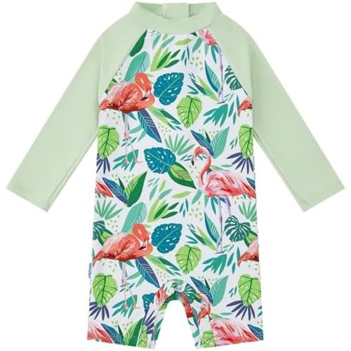 upandfast Baby Boy/Girl Swimsuit with Snap Bottom UPF 50+ Sun Protection Toddler One Piece Swimwear