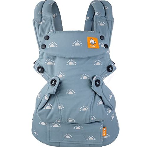 Baby Tula Explore Baby Carrier 7 – 45 LB, Adjustable Newborn to Toddler Carrier, Multiple Ergonomic Positions, Front and Back Carry, Easy-to-Use, Lightweight (Harbor Sky)