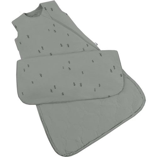 GUNAMUNA günamüna Unisex Baby, Toddler Wearable Blanket, Sleeping Bag Bamboo Rayon, Sleep Sack with Diaper Zipper, 2.6 TOG - Forest - 3-9 Months