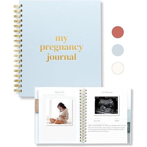 Lamare Pregnancy Journal for First Time Moms – Hardcover Pregnancy Planner & Diary – Pregnancy Gift for First Time Moms – Keepsake with Prompts & Photo Slots