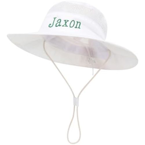 Personalized Toddler Baby Sun Hat, Custom Embroidered Name Boys Girls Bucket Hat, Infant Beach Hat Kids Summer Hat Age 0-8