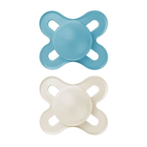 MAM Original Start Matte Newborn Baby Pacifier, Best Pacifier for Breastfed Babies, Sterilizer Case, Boy, 0-3 (Pack of 2) - Teal / Cotton - 2 Count (Pack of 1)