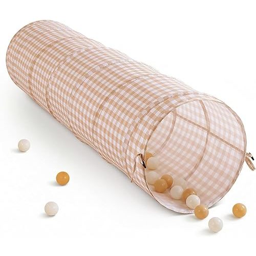 Suncuber Tunnel Toys for Toddlers: Pop Up Kids Play Tunnel with Carry Bag - Collapsible Peachskin Fabric Tunnel for Baby Indoor & Outdoor - Sensory Activity Gift for Boys Girls Pet Puppy Dog