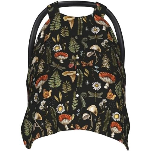 Mushroom Baby Car Seat Canopy Cover Multi Use Nursing Cover for Mom Nursing Covers Newborn Retro Mushroom Shower Gift
