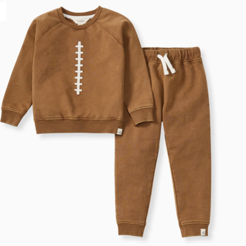 Acid Wash Football Sweatshirt & Pants Set – Burt's Bees Baby
