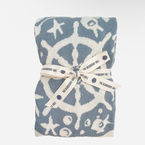 The Blueberry Hill - Blanket Nautical Summer Ocean Organic Cotton