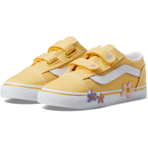 Vans Kids Old Skool V Flower (Infant/Toddler) | Zappos.com