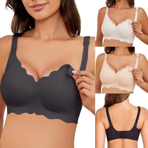 Gailife Floral Nursing Bras for Breastfeeding Comfort Maternity Bras for Pregnancy Seamless Bralettes with Extra Extender