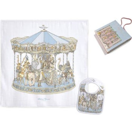 Carousel Bib & Swaddle Set