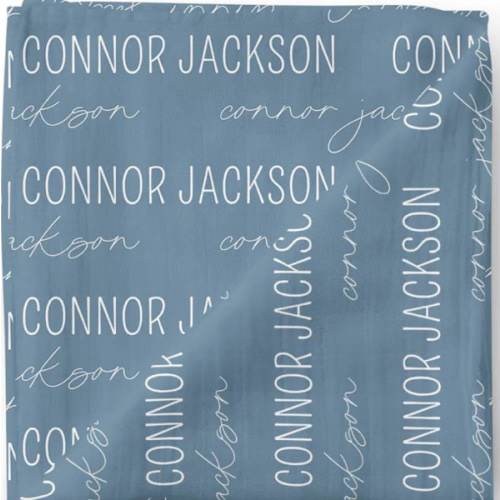 Personalized Baby Name Swaddle Blanket
