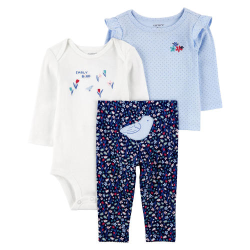 Carter's Girls 3-Piece Bodysuit Pant Set - Sam's Club