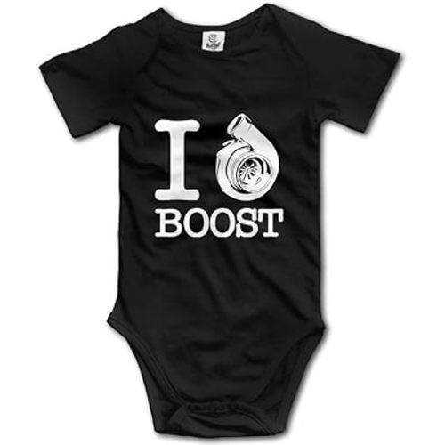 Pengshiliu Boost Engine Car Racing Baby Boys Girls Romper BodySuit, Black, 0-6 Months