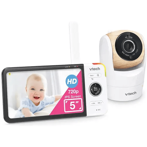 VTech VM928HD 5” 720p HD Display, Super 110 Wide Angle View Baby Monitor, Remote Pan-Tilt-Zoom,Night Vision, Up to 1000ft Range, Temperature Sensor, 9 Soothing Sounds & Lullabies,2-way Talk, No WiFi