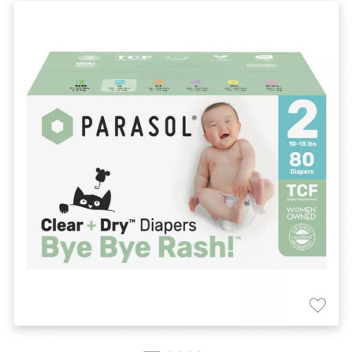 Parasol Clear+dry Natural Disposable Diapers - any size 2 and up