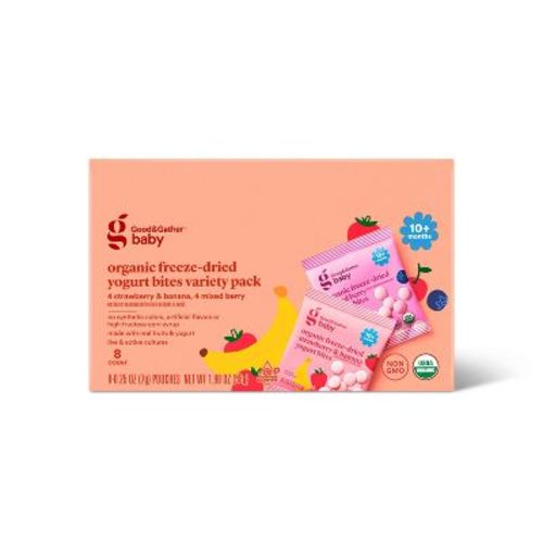Organic Freeze-dried Strawberry Banana And Mixed Berry Yogurt Bites - 2oz/8ct - Good & Gather™